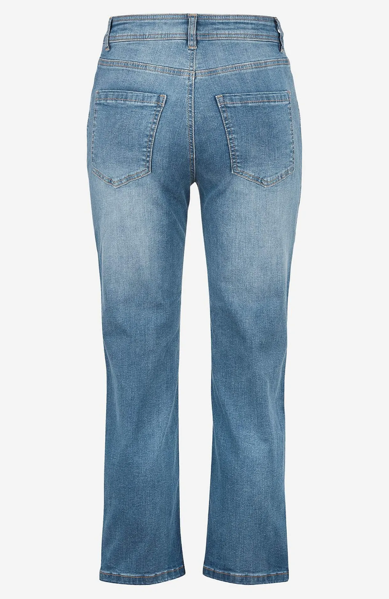 Ankeljeans med pärlor och strass