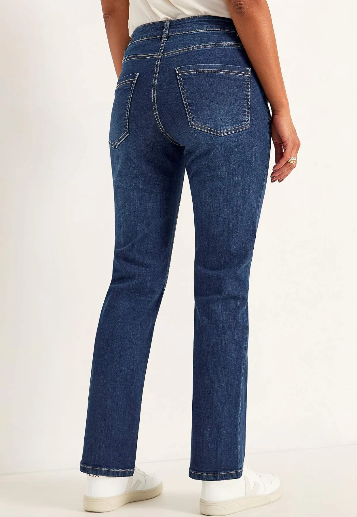 Bekväma stretchjeans med rakt ben