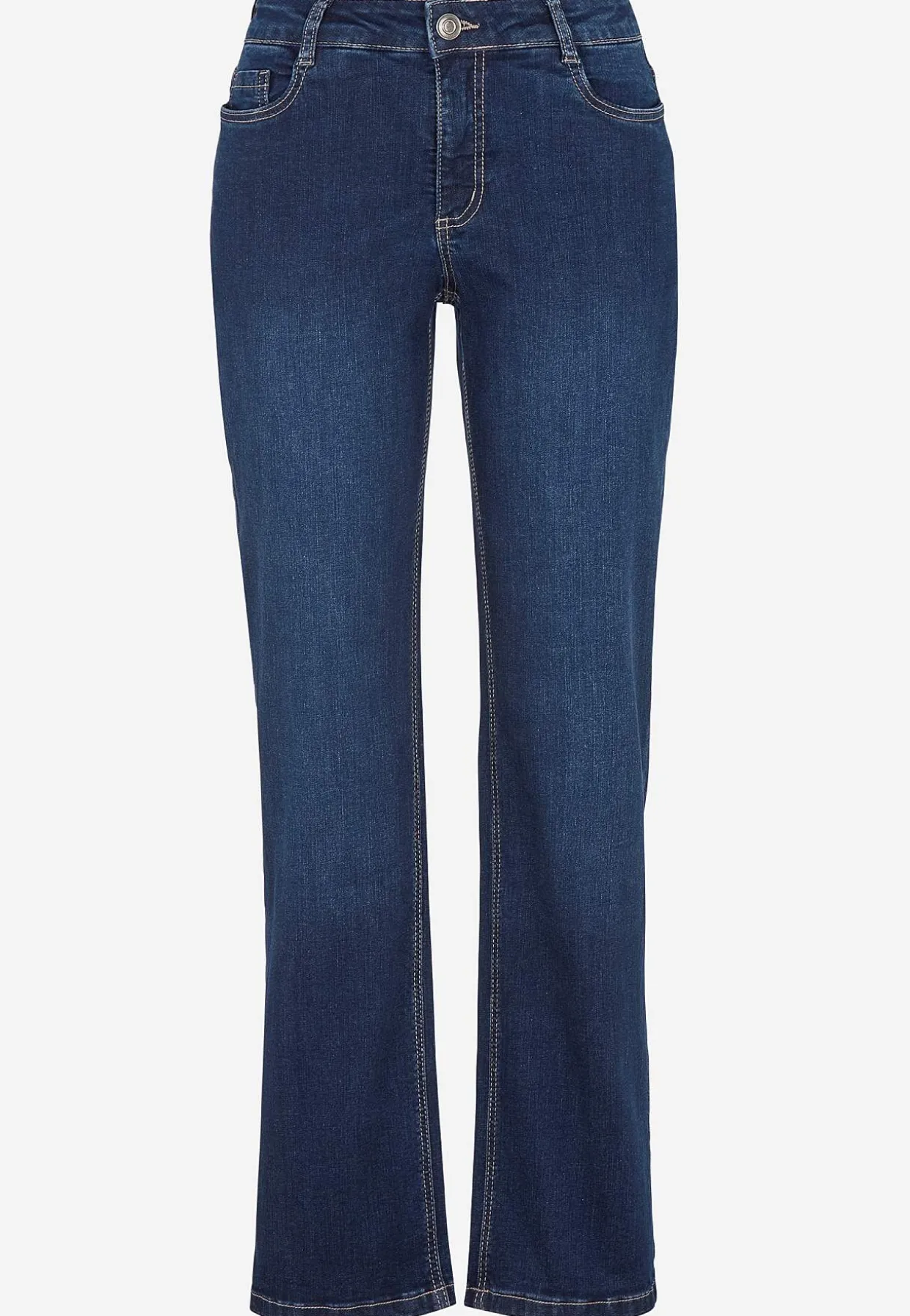 Bekväma stretchjeans med rakt ben