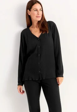 Blus med crepe-kvalitet