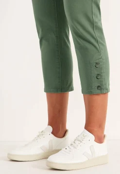 Caprijeans med femficksdesign