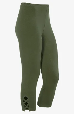 Caprileggings med fina detaljer 2-pack