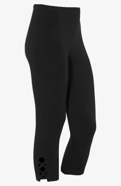 Caprileggings med fina detaljer 2-pack