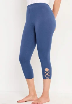 Caprileggings med fina detaljer 2-pack