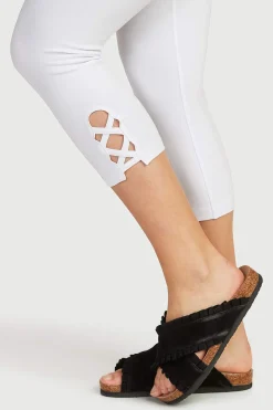 Caprileggings med fina detaljer 2-pack