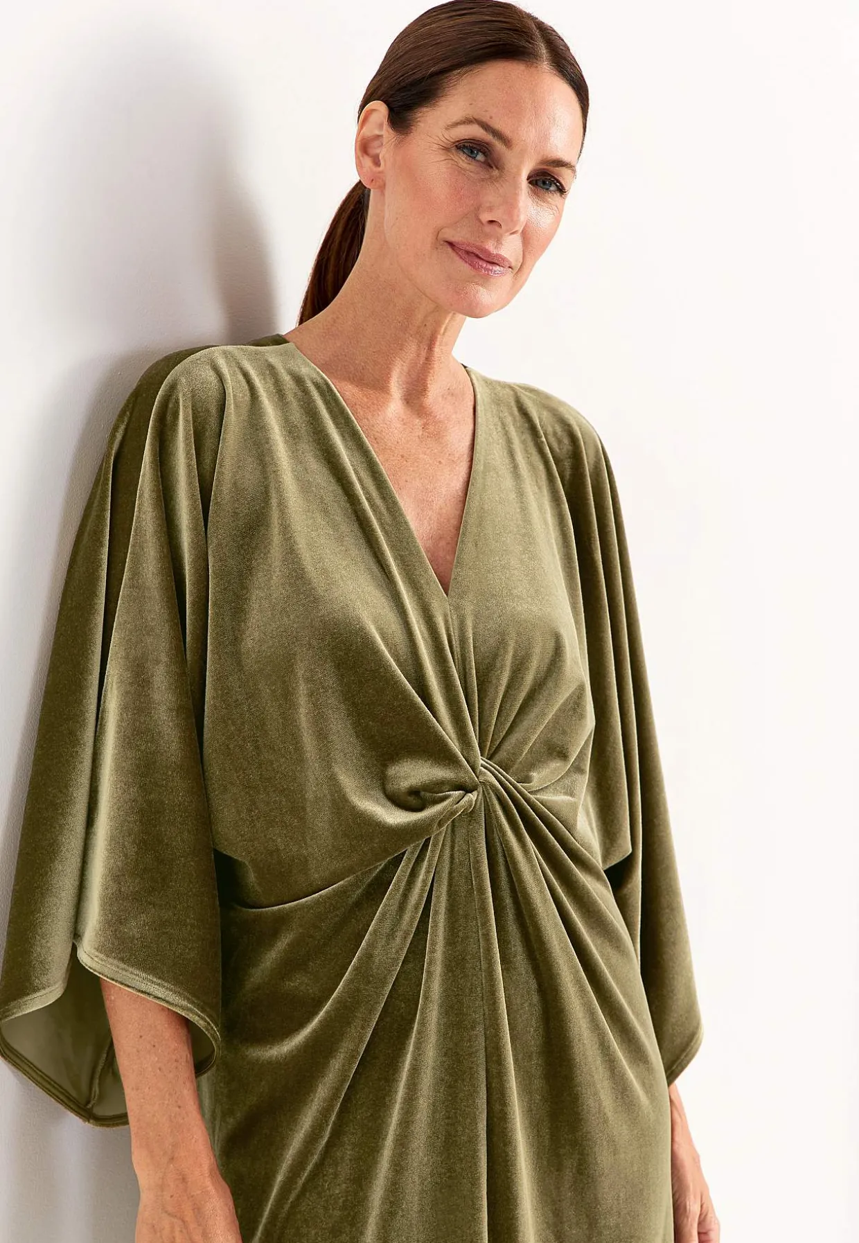 Elegant kaftanklänning i velour