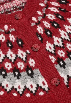 Jacquardmönstrad cardigan