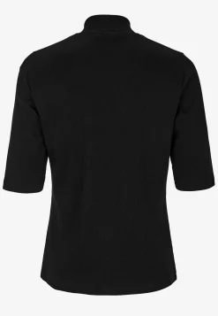 Ribbad topp med polokrage