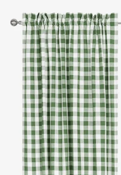 Vävda, rutiga gardinlängder 2-pack